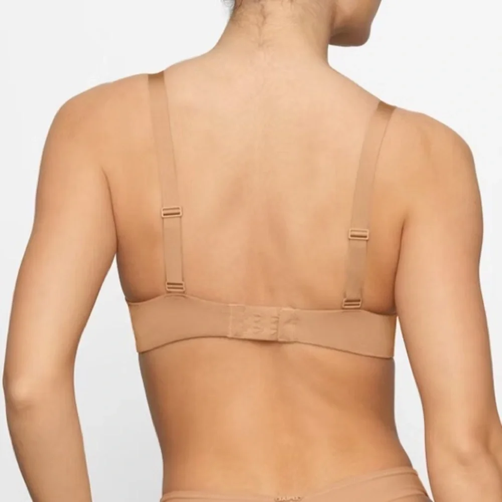 NWT Skims No Show Molded Unlined Demi Bra Sheer Ochre 40C